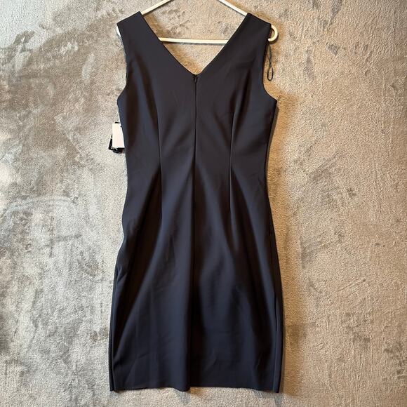 Alex Evenings‎ Charcoal Gray Side Ruched Dress Size 10 Rhinestone Wedding New - Picture 5 of 8